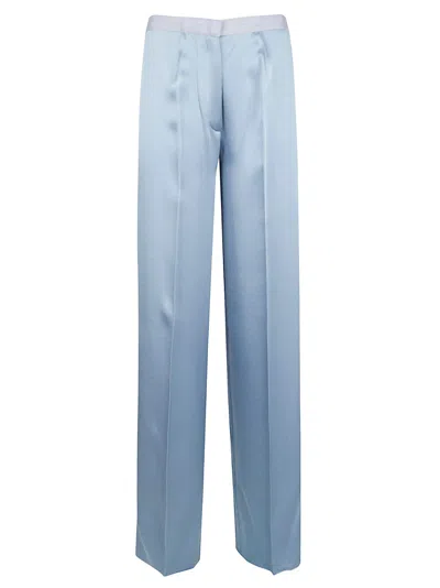 FORTE FORTE SHINY ANVERS SATIN HIGH WAIST EMBROIDERED PANTS