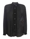 Forte Forte Motif Embroidered Buttoned Shirt In Black