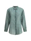 Forte Forte Geometric-print Shirt In Forest