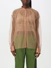 Forte Forte Raw-cut Mesh Shirt In Nude