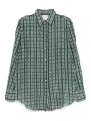 Forte Forte Geometric-print Shirt In Green