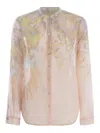 Forte Forte All-over Print Multicolor Shirt In Light Pink