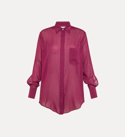 Forte Forte Shirt Slim Fit Fluid Line In Rosa