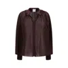 Forte Forte Sheer Cotton Shirt With Fringed Pleated Collar