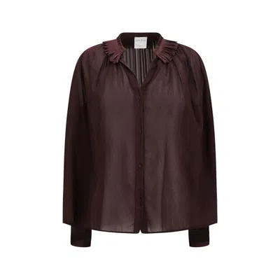FORTE FORTE SHIRT WITH FRINGED COLLAR