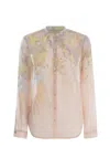 Forte Forte All-over Print Multicolor Shirt In Petalo