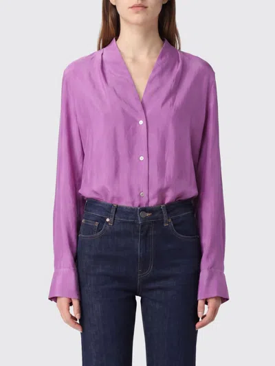 Forte Forte Elegant Silk Shirt In Purple