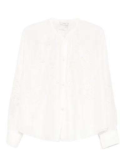 Forte Forte Avorio Lunamaris Embroidery Cotton Silk In White