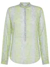 FORTE FORTE FORTE_FORTE COTTON AND SILK SHIRT WITH HEARTBEAT PATTERN