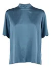 Forte Forte Short-sleeve Blouse In Blue