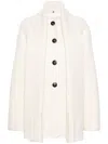 Forte Forte Scarf-detail Coat In White