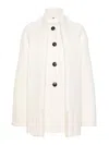 Forte Forte Scarf-detail Coat In White