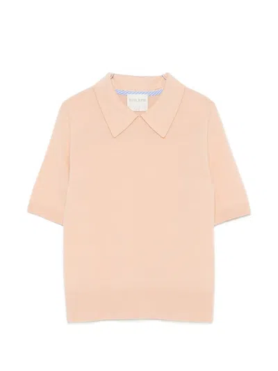 Forte Forte Short-sleeve Polo Shirt In Neutral