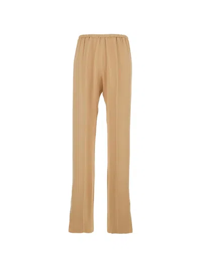 Forte Forte Side Slit Trousers In Neutral