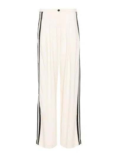 FORTE FORTE SIDE STRIPE DETAIL WIDE LEG TROUSERS