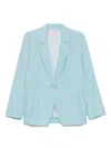 Forte Forte Silk Blazer In Blue