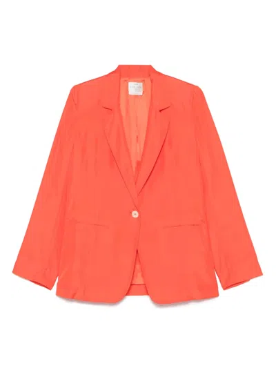Forte Forte Silk Single-breasted Jacket In Orange