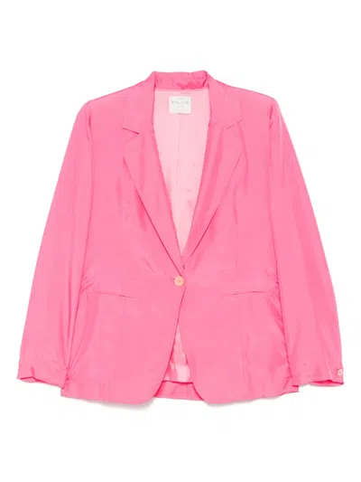 Forte Forte Silk Blazer In Pink