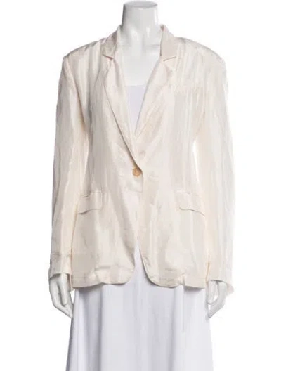 Pre-owned Forte Forte Silk Blazer W/ Tags In White