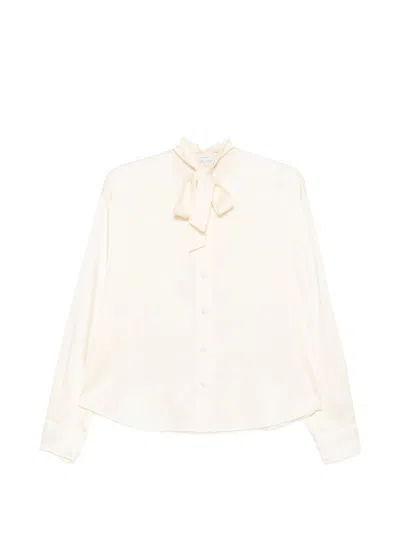 Forte Forte Tie-neck Button-up Shirt In Neutral