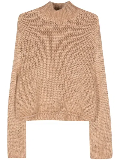 Forte Forte Silk Cashmere Mohair Turtleneck Swe In Neutral