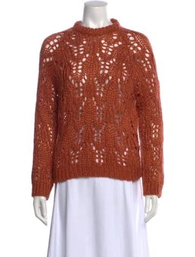 Pre-owned Forte Forte Silk Crew Neck Sweater In Orange