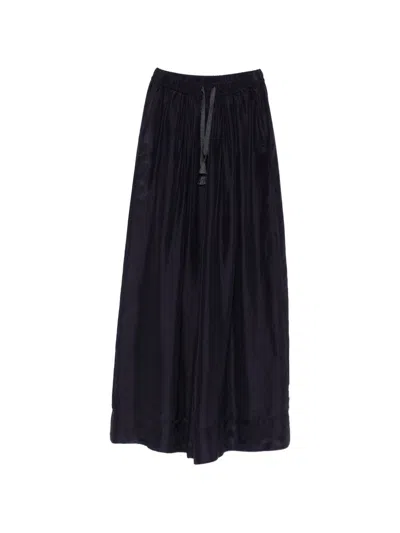 Forte Forte Silk Drawstring Trousers In Black