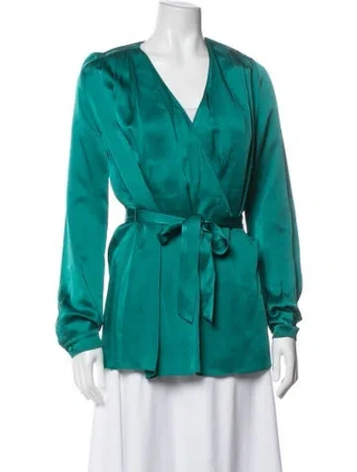 Pre-owned Forte Forte Silk Jacket In Green