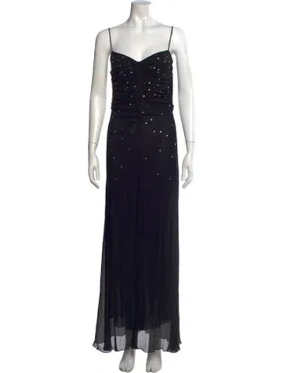 Pre-owned Forte Forte Silk Long Dress In Black