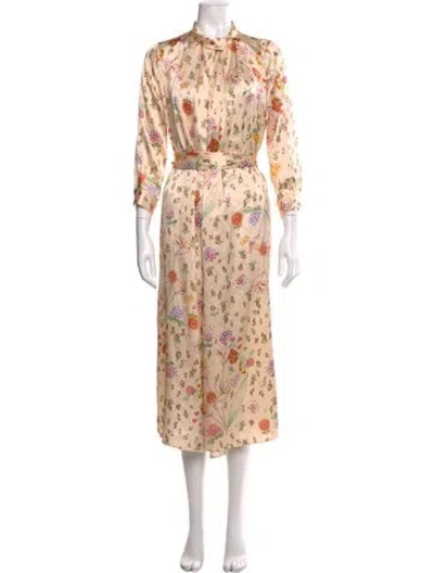 Pre-owned Forte Forte Silk Long Dress In Neutral