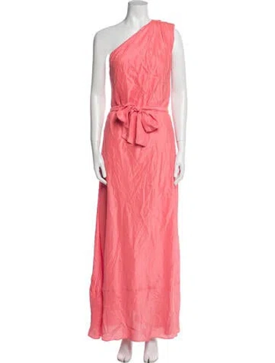 Pre-owned Forte Forte Silk Long Dress In Pink