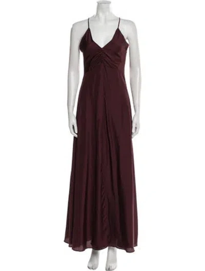 Pre-owned Forte Forte Silk Long Dress In Purple