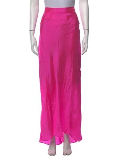 Pre-owned Forte Forte Silk Long Skirt In Pink