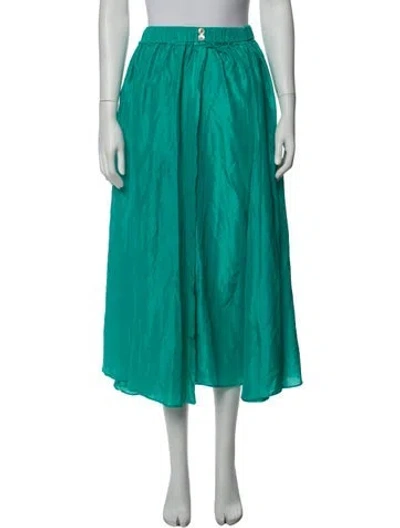 Pre-owned Forte Forte Silk Long Skirt W/ Tags In Blue