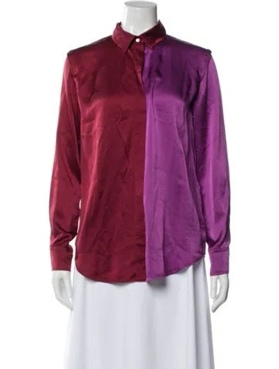 Pre-owned Forte Forte Silk Long Sleeve Blouse In Multi