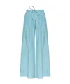 Forte Forte Silk Loose-fit Pants In Blue
