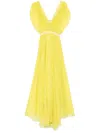 Forte Forte Forte_forte Chiffon Silk Crossed Neckline Dress In Green