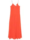 Forte Forte Silk Maxi Dress In Orange