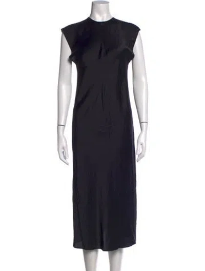 Pre-owned Forte Forte Silk Midi Length Dress In Black