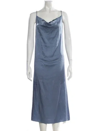 Pre-owned Forte Forte Silk Midi Length Dress In Blue