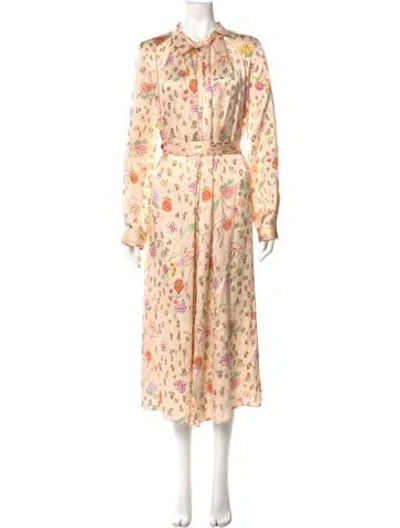 Pre-owned Forte Forte Silk Midi Length Dress In Neutral