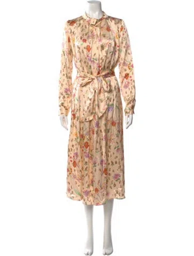Pre-owned Forte Forte Silk Midi Length Dress In Neutral