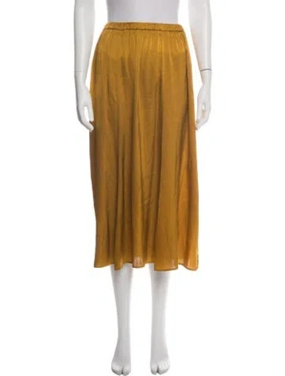 Pre-owned Forte Forte Silk Midi Length Skirt In Green