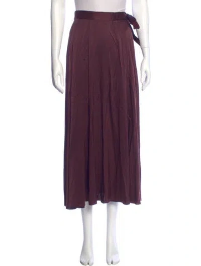 Pre-owned Forte Forte Silk Midi Length Skirt In Purple