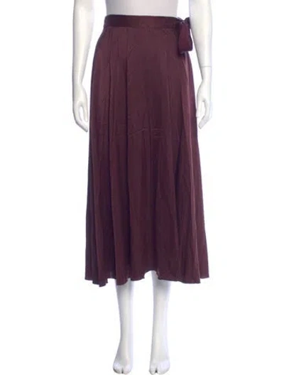 Pre-owned Forte Forte Silk Midi Length Skirt W/ Tags In Purple