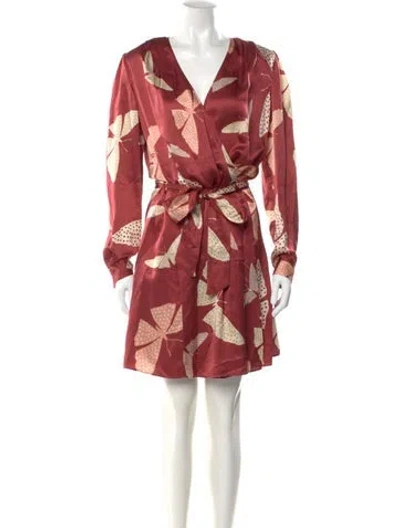 Pre-owned Forte Forte Silk Mini Dress In Burgundy