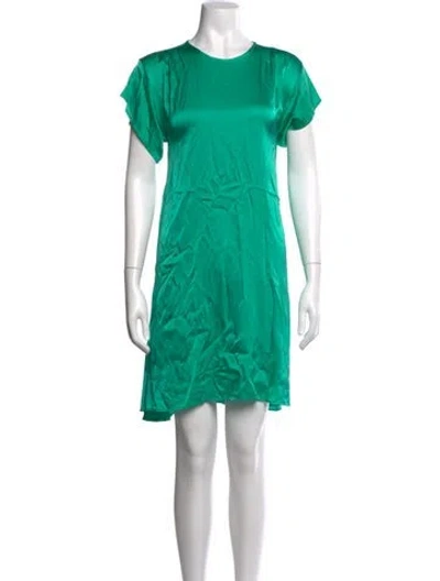 Pre-owned Forte Forte Silk Mini Dress In Green