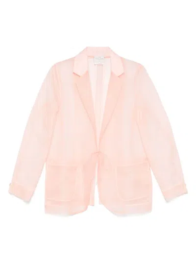 Forte Forte Silk Organza Blazer In Pink