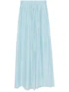 Forte Forte Women Silk Wide-leg Trousers In 蓝色