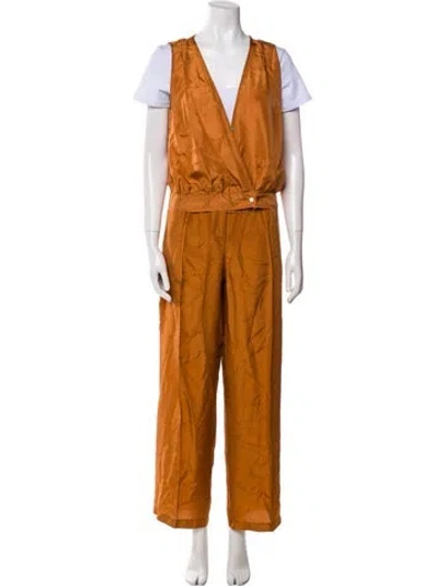 Pre-owned Forte Forte Silk Pant Set In Orange